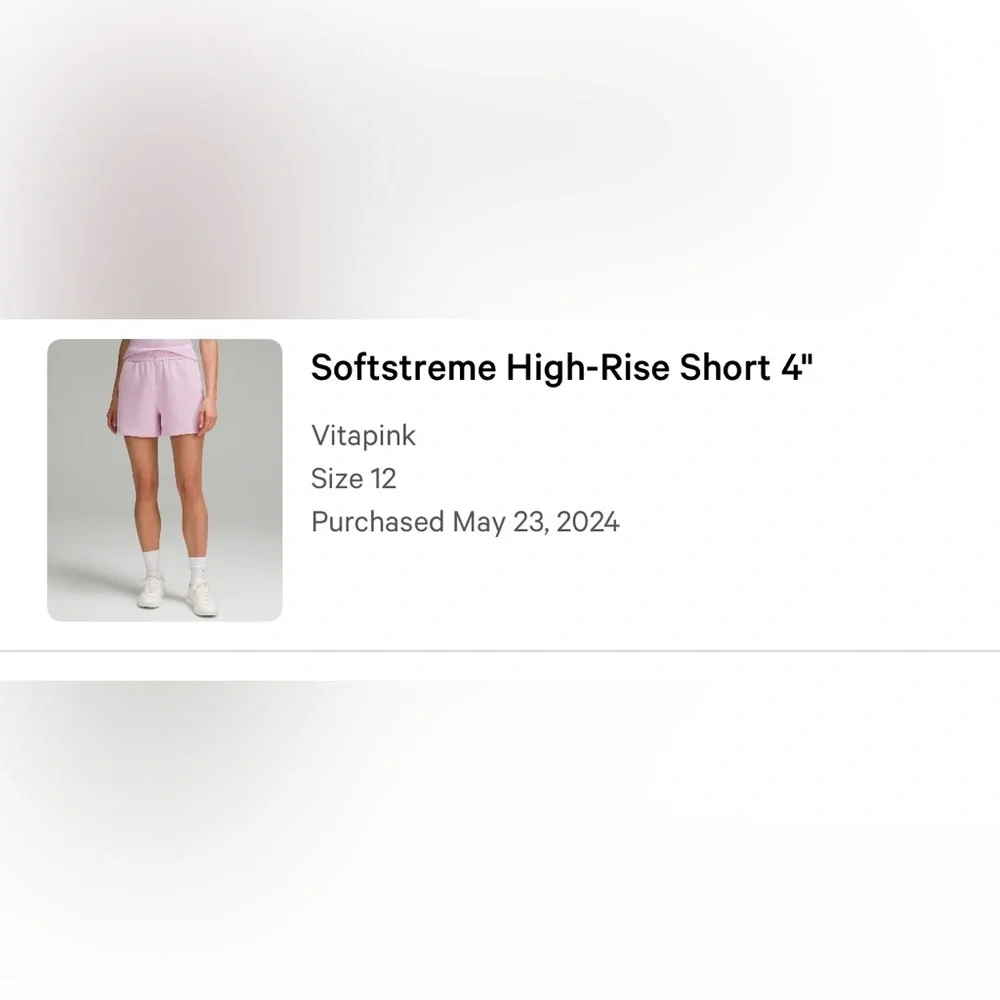 Lululemon Softstreme High Rise Short Vita Pink - Picture 5 of 5